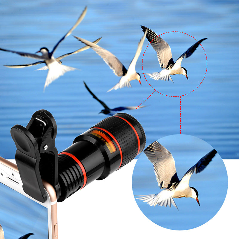 Zoom Mobile Phone Clip-On Retractable Telescope Camera Lens For Samsung Galaxy S3 S4 S5 S6 S7 Edge Phone