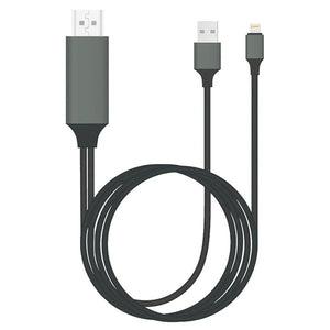 Compatible with Apple, Compatible with Apple , USB 1080P 2M 8 Pin to HDMI TV AV Adapter Cable for iPhone 5 6 6S 7 7 Plus