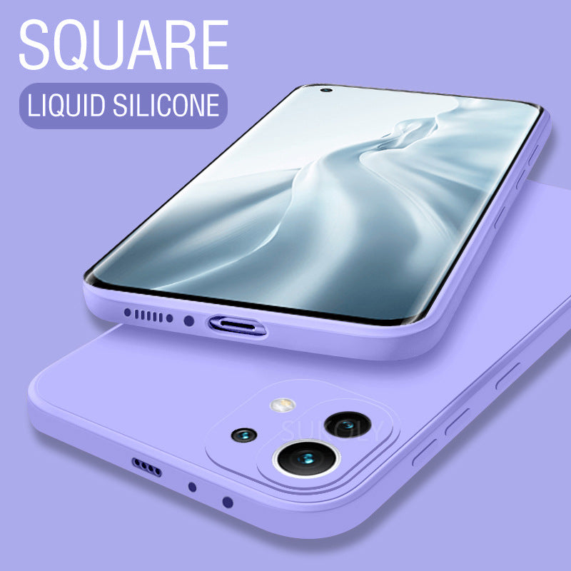 Luxury Original Square Soft Liquid Silicone Case For Xiaomi Mi 11 10T Pro 10 Lite 9 SE Poco F3 Redmi K40 9A Note 9 9S 9T 8 Cover