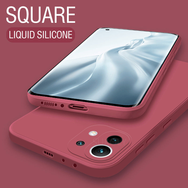 Luxury Original Square Soft Liquid Silicone Case For Xiaomi Mi 11 10T Pro 10 Lite 9 SE Poco F3 Redmi K40 9A Note 9 9S 9T 8 Cover