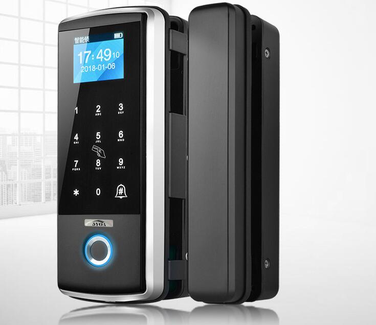 Smart glass door company office fingerprint lock