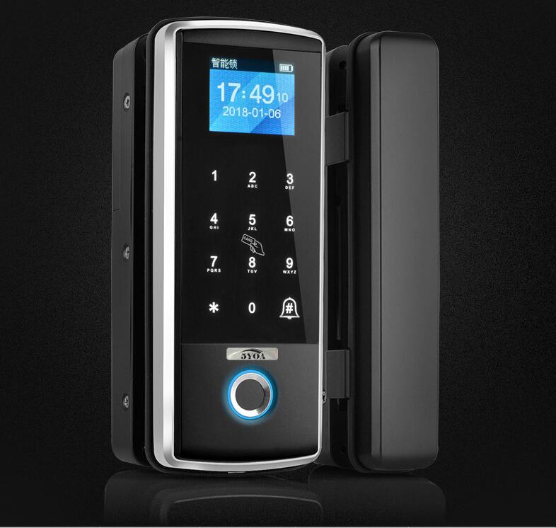 Smart glass door company office fingerprint lock