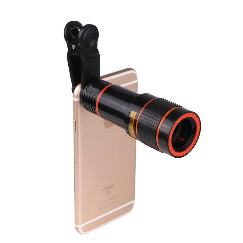 Zoom Mobile Phone Clip-On Retractable Telescope Camera Lens For Samsung Galaxy S3 S4 S5 S6 S7 Edge Phone