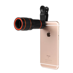 Zoom Mobile Phone Clip-On Retractable Telescope Camera Lens For Samsung Galaxy S3 S4 S5 S6 S7 Edge Phone