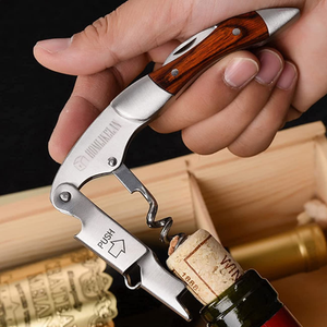 Wood Handle Professional Red Wine Opener Portable Screw Corkscrew Multifunction Wine Bottle Opener Kitchen Tools Beer Openers